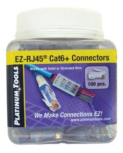 EZ-RJ45  Cat6+  Connector.  100/Jar.