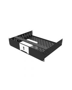 R1498/2UK-SONOS1 2U Rack Shelf & Faceplate Cut Out For 1 x Sonos Connect