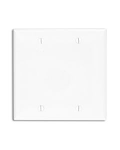 Double Gang J Box Blanking Plate - White Plastic