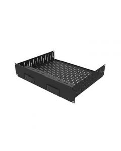 R1498/2UK-ATV2 2U Vented Rack Shelf With Faceplate For 2 x Apple TV (Gen 4 and 5)