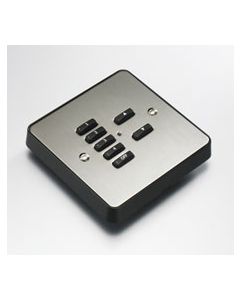 Wireless 10 Button Cover Plate Kit Visable Screws - Brushed