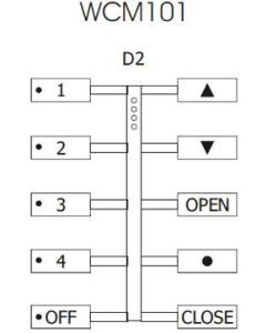 10 Button Wrd Module 4 scene off raise lower open stop close