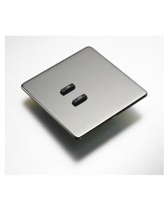 2-Button lighting screwless plate kit, flush mounted finish