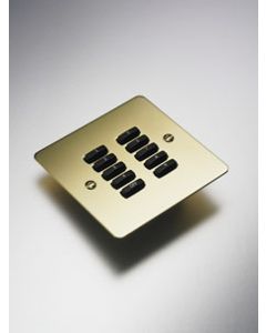 10-Button lighting flat plate kit, flush mounted finish Poli