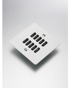 10-Button lighting flat plate kit, flush mounted finish Whit