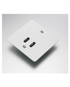 2-Button lighting flat plate kit, flush mounted finish White