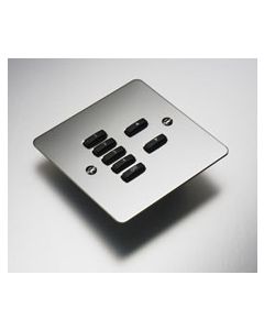 7-Button lighting flat plate kit, flush mounted finish Mirro