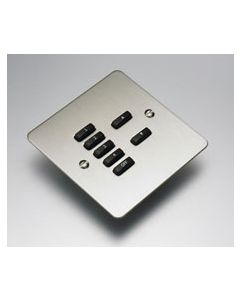 7-Button lighting flat plate kit, flush mounted finish Brush