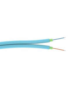 CLE-D50125MOM3CCA-CUSTOM Cleerline Duplex Multimode shotgun style fibre 50/125um OM3 Rating LSZH CCA-s1a | d1 | a1 Per Meter