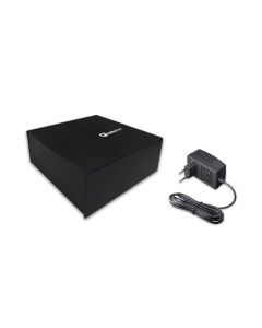 eelectron Demo Box With External Power Supply 24Vdc 1A, Sb40A11Knx-Plbl, Eejbfanm - "3025 - Knx Switch 4Ch + Thermostat 55X55Mm, Included Plate - Plastic" - Black