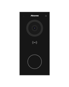Akuvox E12W-DRK - IP Intercom with 1 Button, Camera, BLE, RFID, PoE & WiFi, Black