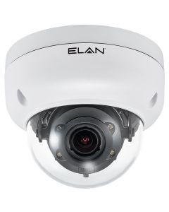 EL-IP-ODA4-WH ELAN Surveillance IP Motorized Autofocus 4MP Outdoor Dome Camera with IR (White)