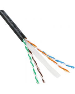 100-100 External Grade Cat6 Cable U/UTP Fca PE 305m Box - Black