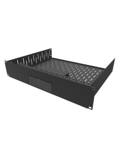 Penn Elcom 2U Vented Rack Shelf & Magnetic Faceplate For 1 x Sonos Port