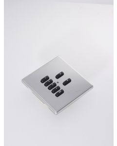 RLM-070-PS 7 Button Flush Screwless Front Plate Kit - Polished Steel