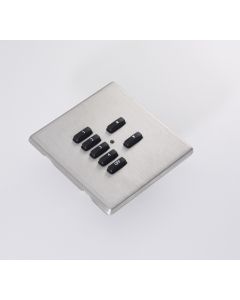 RLM-070-SS 7 Button Flush Screwless Front Plate Kit - Stainless Steel