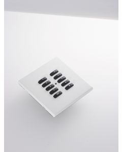 RLM-100-WH 10 Button Flush Screwless Front Plate Kit - White Metal