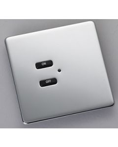 RLF-020-MSS 2-Button lighting screwless plate kit, flush mounted finish