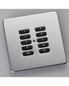 RLF-100-SS Wireless 10 Button Screwless Cover Plate Kit - Brushed Steel