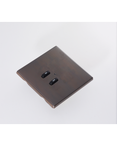 RLM-020-CB 2 Button Flush Screwless Front Plate Kit - Chocolate Bronze