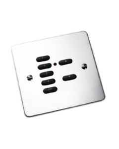 7-Button Mirror stainless steel cover plate + fixing set
