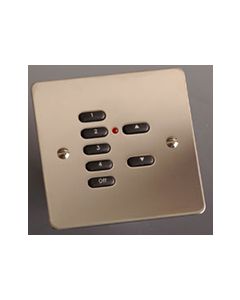 RPP07-W 7-Button White metal cover plate + fixing set