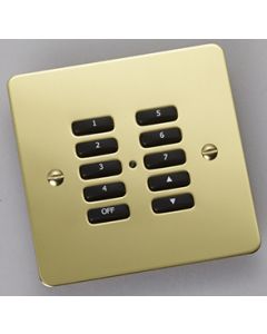 RVF-100-PB Wireless 10 Button Cover Plate Kit Visible Screws - Polished
