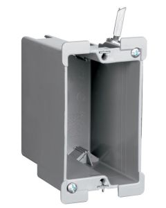 Single Gang American Style Old Work Back Box (JBox) (Grey) - Plaster Board Fixing