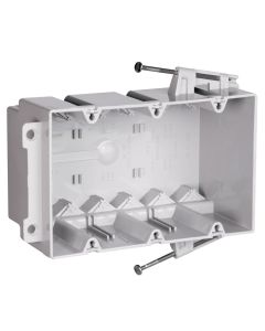 American Treble New Work/ First Fix Back Box (JBox) (Grey) - Plastic with Captive nails