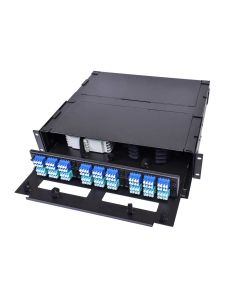 CLE-SSF-2RU-E6 Cleerline SSF fibre distribution 2U 19 inches rack mount tray for 6 adapter plates & 4 splice trays