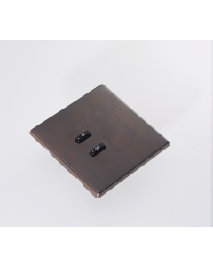 WLM-020-CB 2 Button Flush Screwless Front Plate Kit - Chocolate Bronze