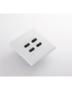 WLM-040-WH 4 Button Flush with Screwless Front Plate Kit - White Metal