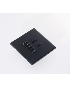Rako 7 Button Matt Black Classic Cover Plate Kit for WCM Wired Control Modules - Single Gang