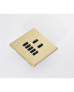 WLM-070-SB 7 Button Flush Screwless Front Plate Kit - Satin Brass