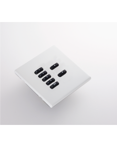 WLM-070-WH 7 Button Flush Screwless Front Plate Kit - White Metal