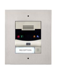 9155301CF Solo (Flush Mount) 1 Button Intercom with Camera - Brushed Nickel