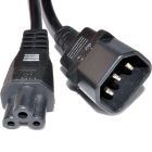 PL13252 IEC Plug C14 to Cloverleaf Plug C5 Converter Adapter Power Cable 1m