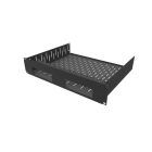 R1498/2UK-SPORT2 Penn Elcom 2U Vented Rack Shelf & Magnetic Faceplate For 2 x Sonos Port