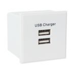 Triax 304244 Dual USB Charger Module - White