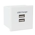 Triax 304244 Dual USB Charger Module - White