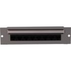 PNL-CAT5E-8-01 1U Cat 5e 8 Way Patch Panel (Needs Adapter)