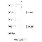 WCM-071 7 Button Wired Electronic 8 scene open close all