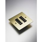 WVF-100-PB 10-Button lighting flat plate kit flush mounted finish Polished brass