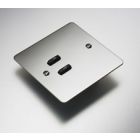 WVF-020-MSS 2-Button lighting flat plate kit with flush mounted finish Mirrored Stainless Steel