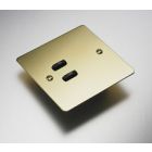 WVF-020-PB 2-Button lighting flat plate kit with flush mounted finish Polished Brass cover plate