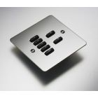 WVF-070-MSS 7-Button lighting flat plate kit flush mounted finish Mirrored stainless steel