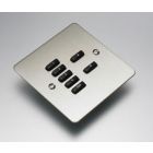 WVF-070-SS 7-Button lighting flat plate kit flush mounted finish Brush