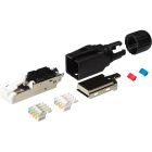 P1R45M-C6AS-BK RJ45 CAT6A Tool-less Shielded Site Termination Connectors -Black - EOS