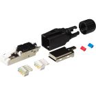 P1R45M-C6AS-BK RJ45 CAT6A Tool-less Shielded Site Termination Connectors -Black