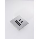 RLM-070-PS 7 Button Flush Screwless Front Plate Kit - Polished Steel